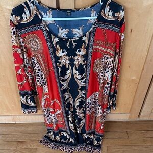 Milano ❤️🖤💛Red and Black Long Sleeve Dress